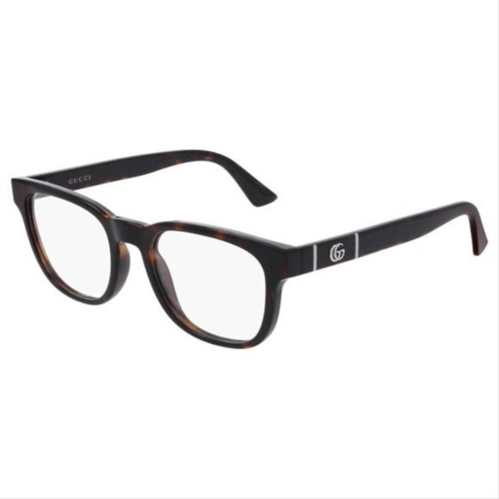 Gucci Rectangular Women's EyeGlasses Havana Frame GG0764O 002